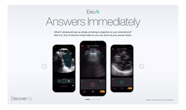 Exo® | Portable Ultrasound Ecosystem for Point-of-Care Answers - Landing design inspiration