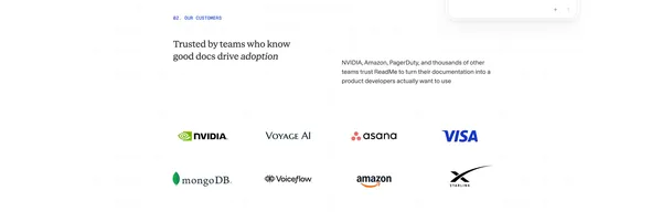 ReadMe · Developer-friendly API documentation - Landing design inspiration