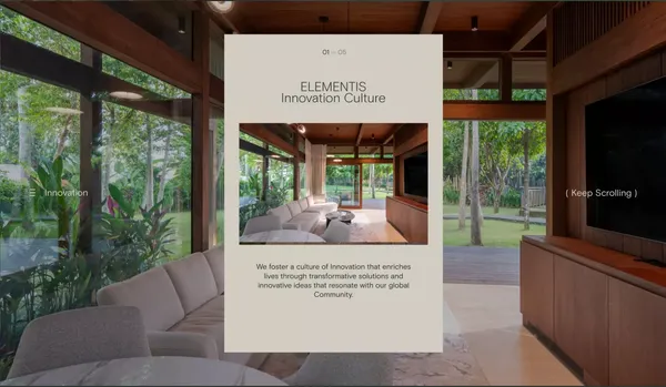 ELEMENTIS - Landing design inspiration