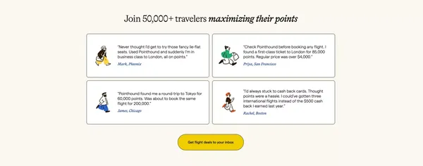 Pointhound - Landing design inspiration