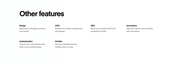 Turn your Airtable data into website with no-code - Landing design inspiration