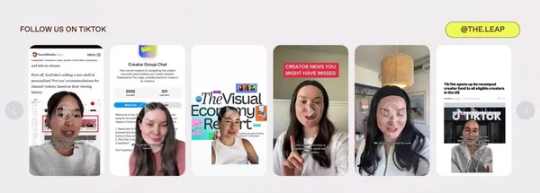 The Leap - Landing design inspiration