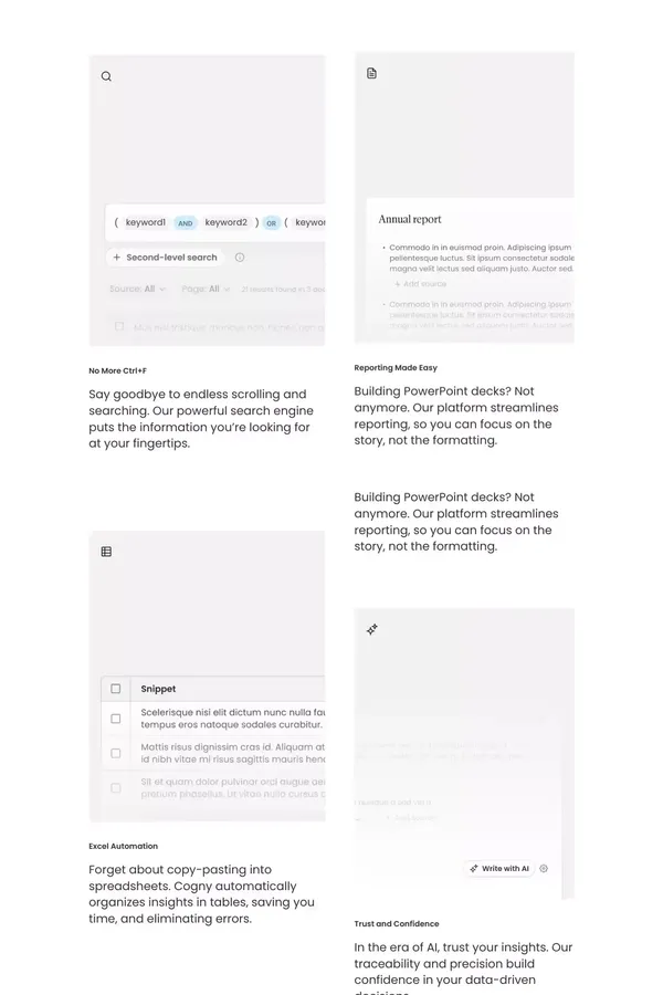 Cogny - Landing design inspiration