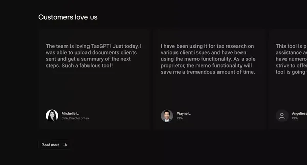 Your AI Tax Assistant | TaxGPT - Landing design inspiration