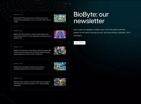 Decoding Bio - Landing design inspiration