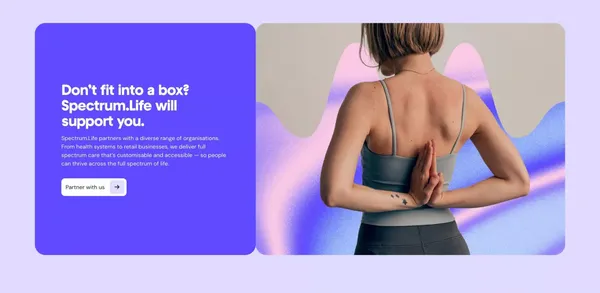 Spectrum.Life | Full spectrum care, for a full spectrum life. - Landing design inspiration