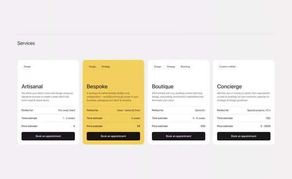 MetaDeck - Landing design inspiration