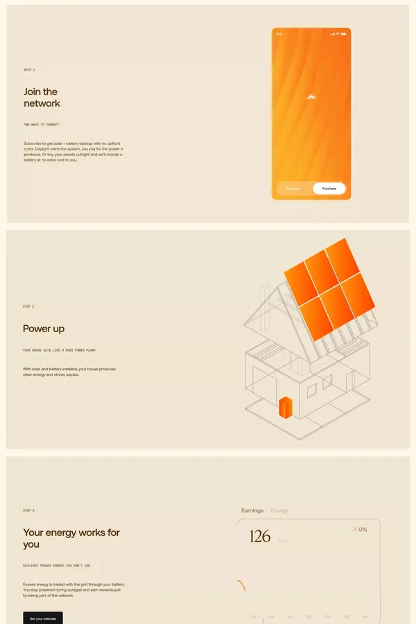Daylight - Landing design inspiration