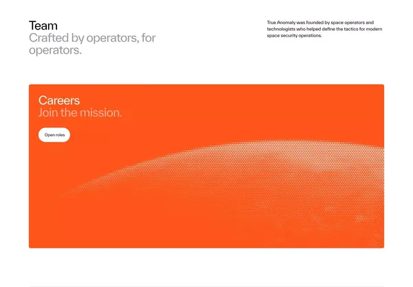 True Anomaly - Landing design inspiration
