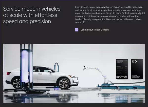 Kinetic | Effortless modern vehicle maintenance - Landing design inspiration