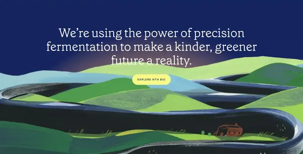 Sustainable Animal-Free Dairy & Protein - Perfect Day - Landing design inspiration