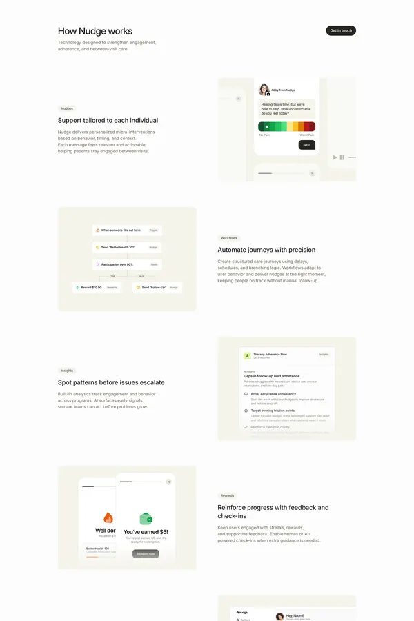 Nudge - Landing design inspiration