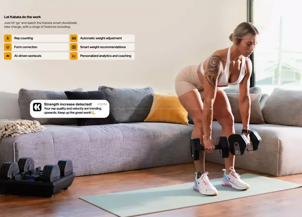 Kabata | The World's First AI-Powered Dumbbells - Landing design inspiration