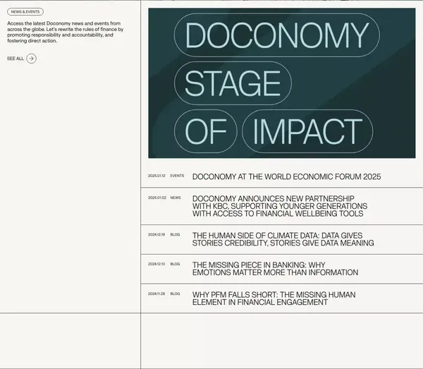 Doconomy - Landing design inspiration