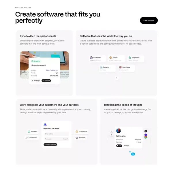 Stacker | Software that's as unique as your business - Landing design inspiration