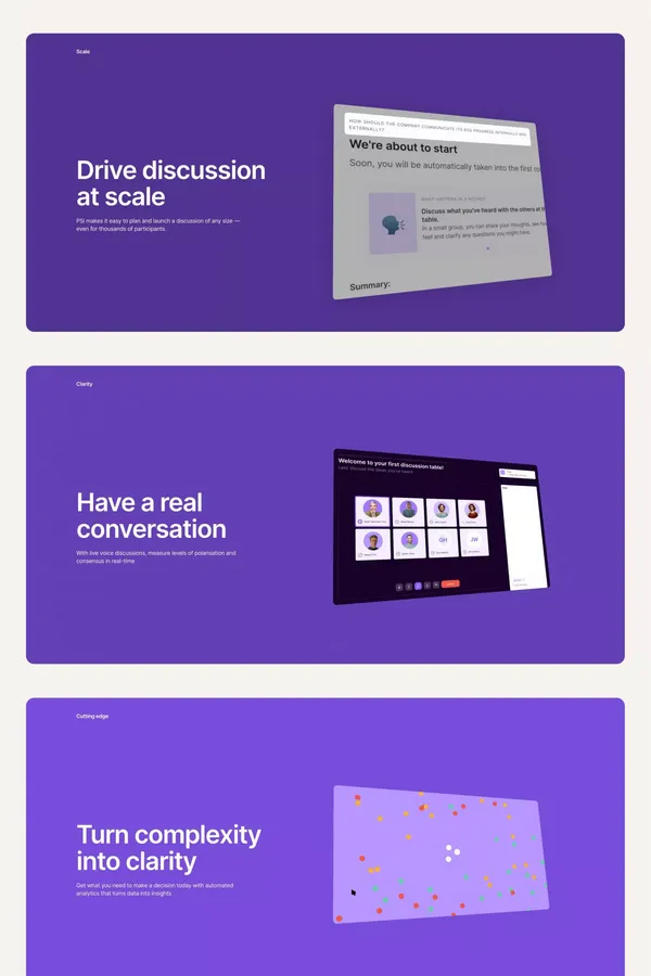 Qualitative Research Made Easy - PSi - Landing design inspiration