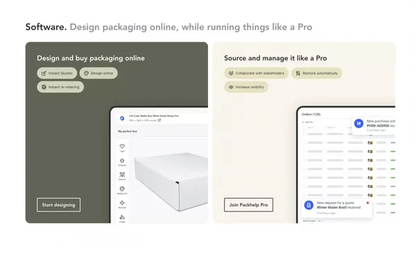 Packhelp | Custom Packaging, Design & Order Online - Landing design inspiration