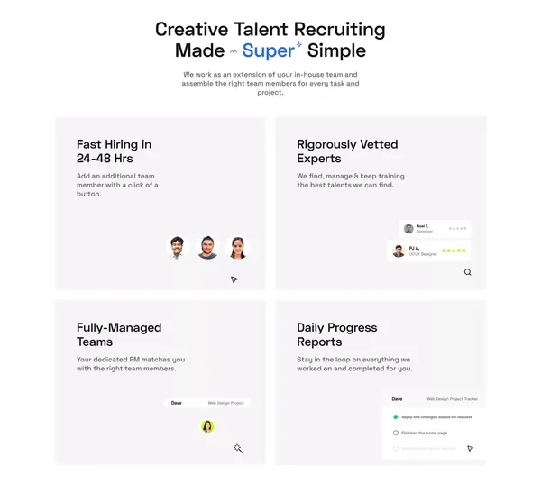 Growmodo: Design & Development Subscription for Scale-Ups - Landing design inspiration