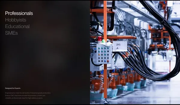 Eresus CNC | Precision Meets Power - Compact CNC Machines - Landing design inspiration