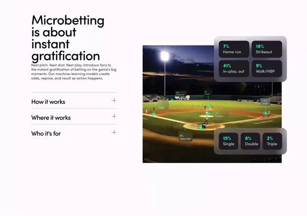 Sports Betting - Micro-Markets | Simplebet - Landing design inspiration