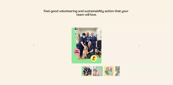 OnHand | Corporate Volunteering Made Easy | Engage employees In Doing Good - Landing design inspiration