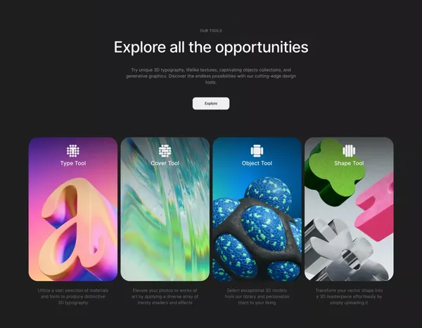 Endless Tools - Landing design inspiration