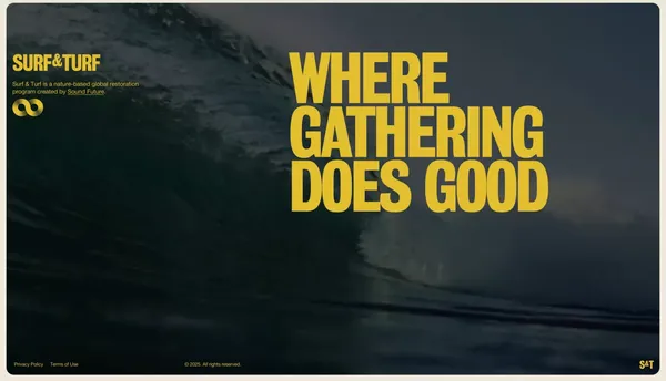 Surf & Turf - Landing design inspiration