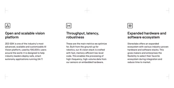 Stereolabs | AI perception for automation - Landing design inspiration