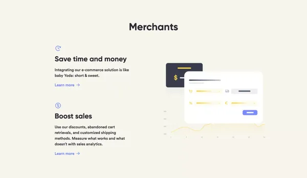 Add a Shopping Cart to Any Website in Minutes - Snipcart - Landing design inspiration