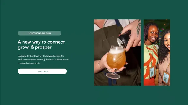 Coworkly :: The Storefront for Commercial Creatives 🏕 - Landing design inspiration