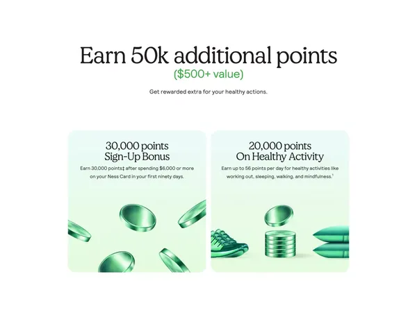 Ness: The Card That Keeps You Healthy - Landing design inspiration