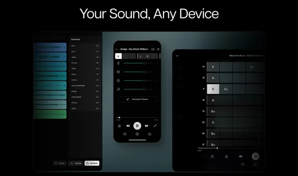 Moises App: The Musician's App | Vocal Remover & much more - Landing design inspiration
