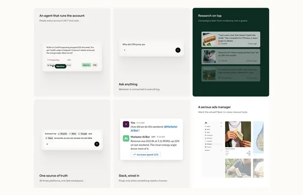 Marketer.com - The Growth Platform for Modern Ecommerce - Marketer - Landing design inspiration