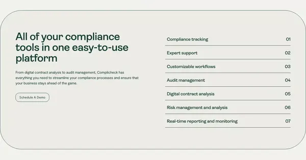 Complicheck - India's leading compliance solution - Landing design inspiration