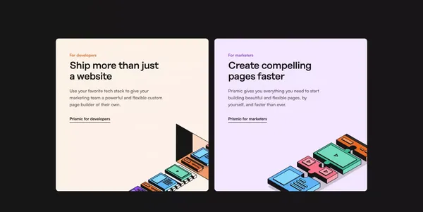 Prismic: Headless Website Builder - Launch and Iterate Faster - Landing design inspiration