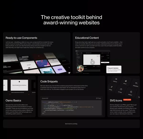 Osmo — Start building websites people remember - Landing design inspiration