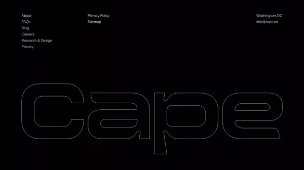 Cape - Landing design inspiration