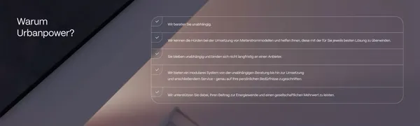 Mieterstrom und Energiekonzepte von Urbanpower - Landing design inspiration