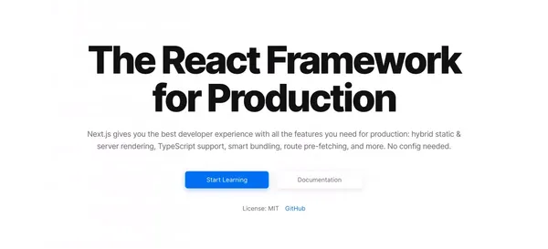 Next.js by Vercel - The React Framework - Landing design inspiration
