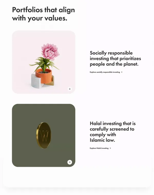 Wealthsimple: Investing, Regulated Crypto, Stocks & ETFs - Landing design inspiration
