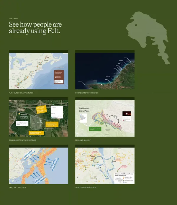 Felt – The best way to make maps on the internet - Landing design inspiration
