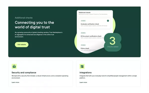 Xref | Most trusted online employment checking platform - Landing design inspiration