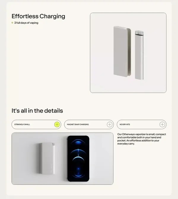 Otherways - Reimagine Vaping - Landing design inspiration