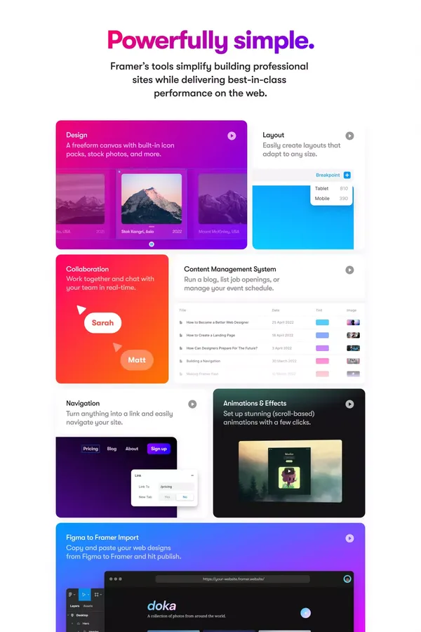 Framer: Ship sites with style - Landing design inspiration