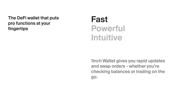 1inch Wallet | The Secure Crypto Wallet App for DeFi & Swaps - Landing design inspiration