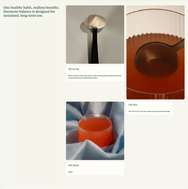 Milamend | Hormone Care Made Simple - Landing design inspiration