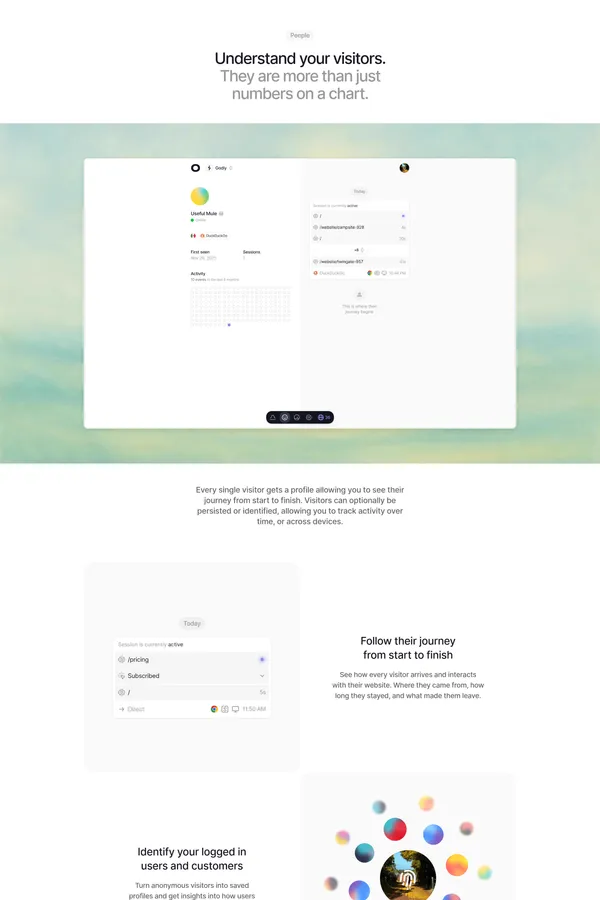 Visitors - Privacy-friendly Google Analytics alternative - Landing design inspiration