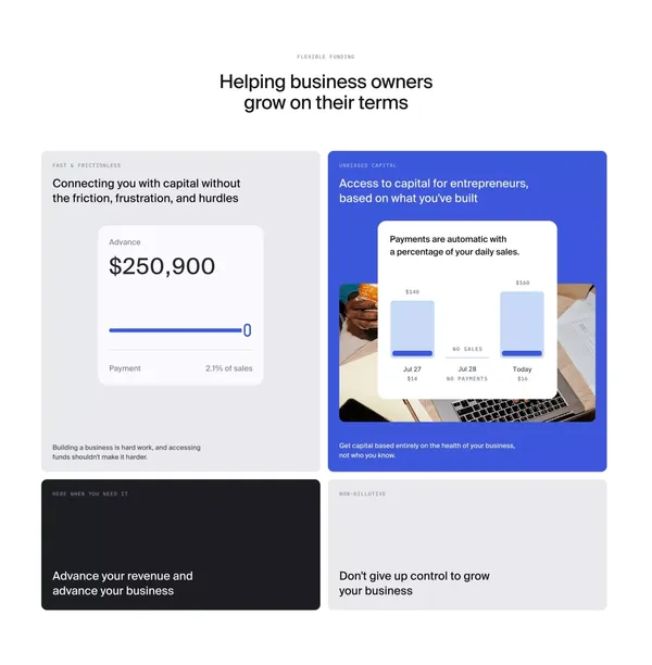 Pipe lets you turn future revenue into up-front capital - Landing design inspiration
