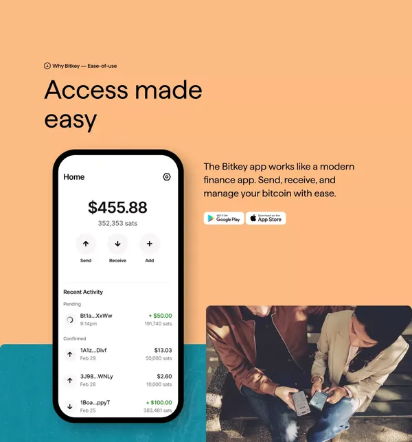 Bitkey: Self-custody bitcoin wallet - Landing design inspiration