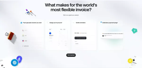 Acctual - Crypto Invoice & Billing Solution - Landing design inspiration